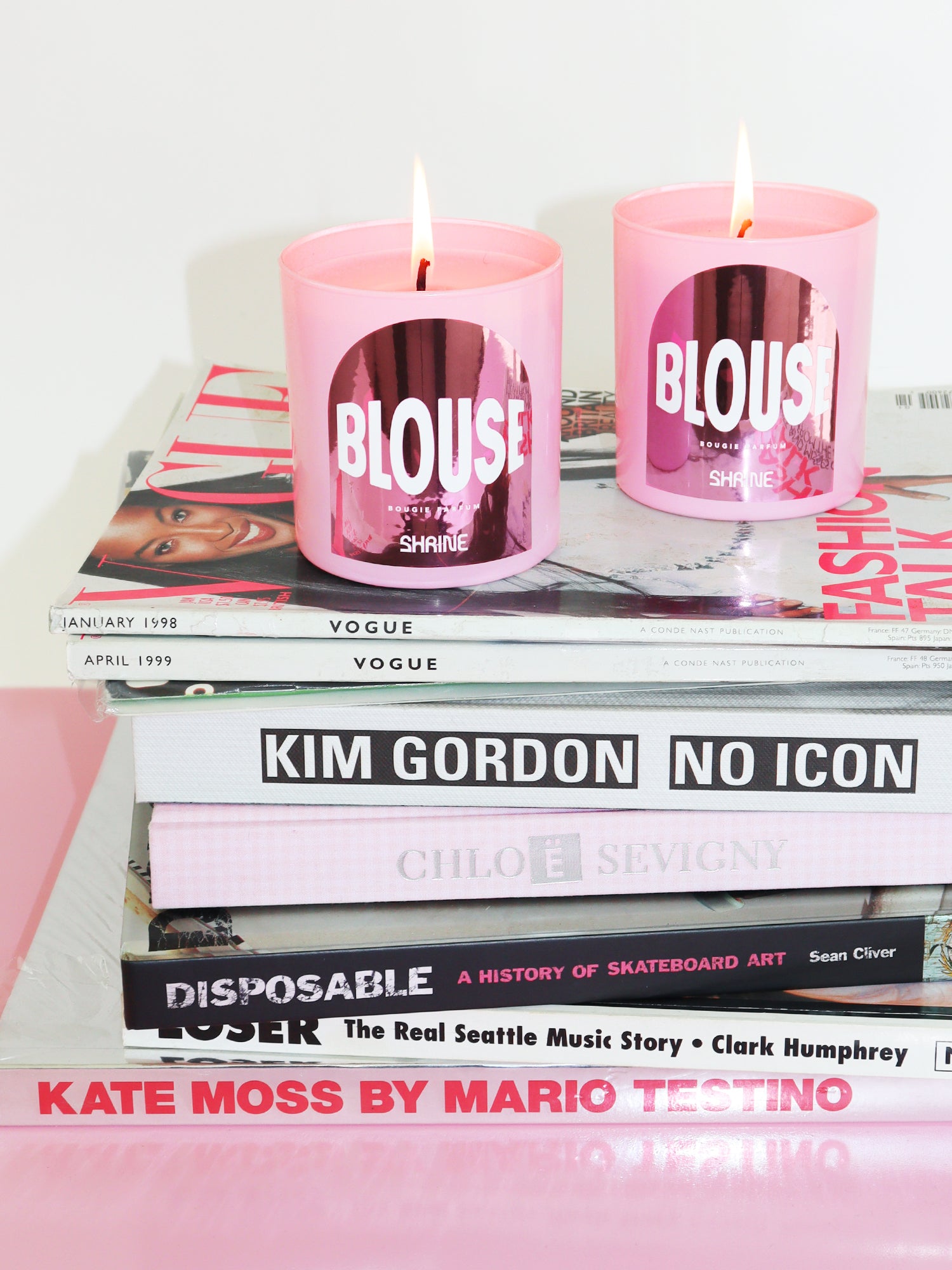 BLOUSE - PALE PINK FLORAL CANDLE – SHRINE