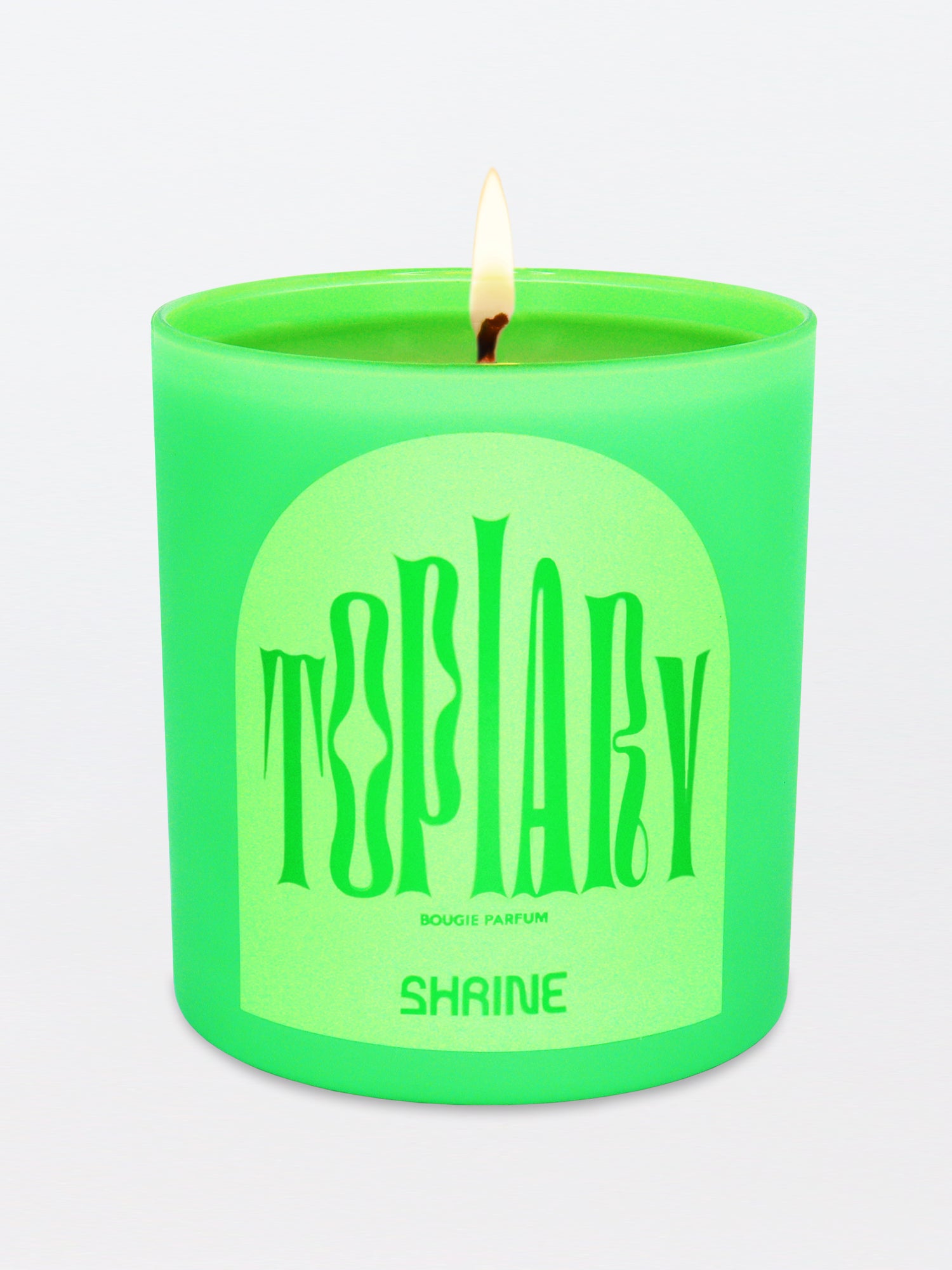 shrine topiary neon green monochromatic candle shop shrine shopshrine